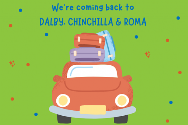 We're coming back to Dalby, Chinchilla and Roma